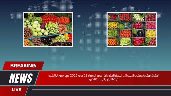 انخفاض مفاجئ يضرب الأسواق.. أسعار الخضروات اليوم الأربعاء 28 مايو 2025 في أسواق الأقصر تُربك التجار والمستهلكين