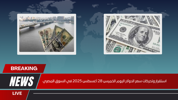 استقرار وتحركات سعر الدولار اليوم الخميس 28 أغسطس 2025 في السوق المصري